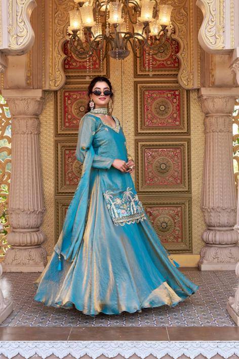 Ram 171 Fendy Blue Wholesale Lehenga Choli Manufacturers in Ahmedabad
